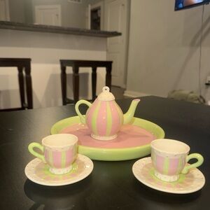 Southern Living at Home Margaux’s Tea Set Pink and Green